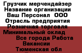 Грузчик-мерчендайзер › Название организации ­ Ваш Персонал, ООО › Отрасль предприятия ­ Розничная торговля › Минимальный оклад ­ 12 000 - Все города Работа » Вакансии   . Тюменская обл.,Тюмень г.